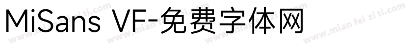 MiSans VF字体转换